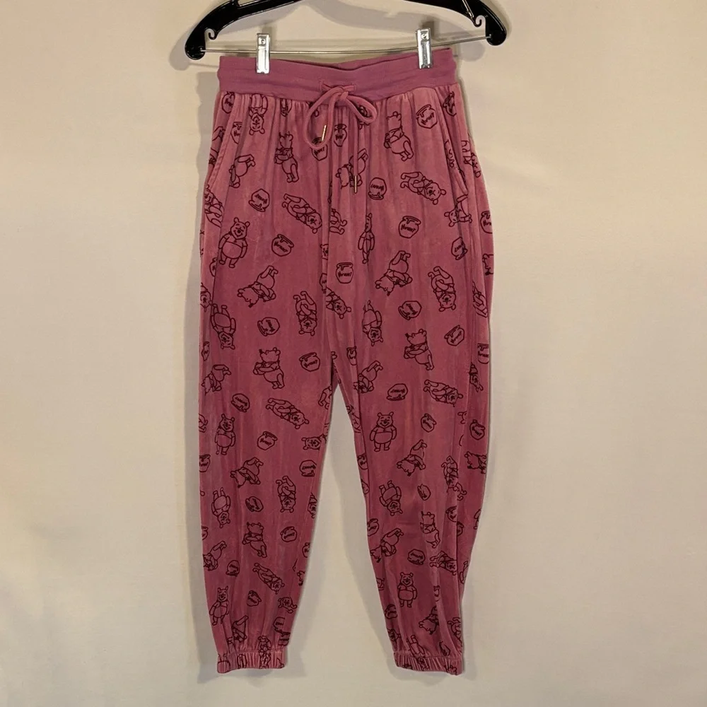 Disney Winnie the Pooh Pajama Lounge Pants Purple  Women Size XS Cozy Pajama PJ - Picture 2 of 9